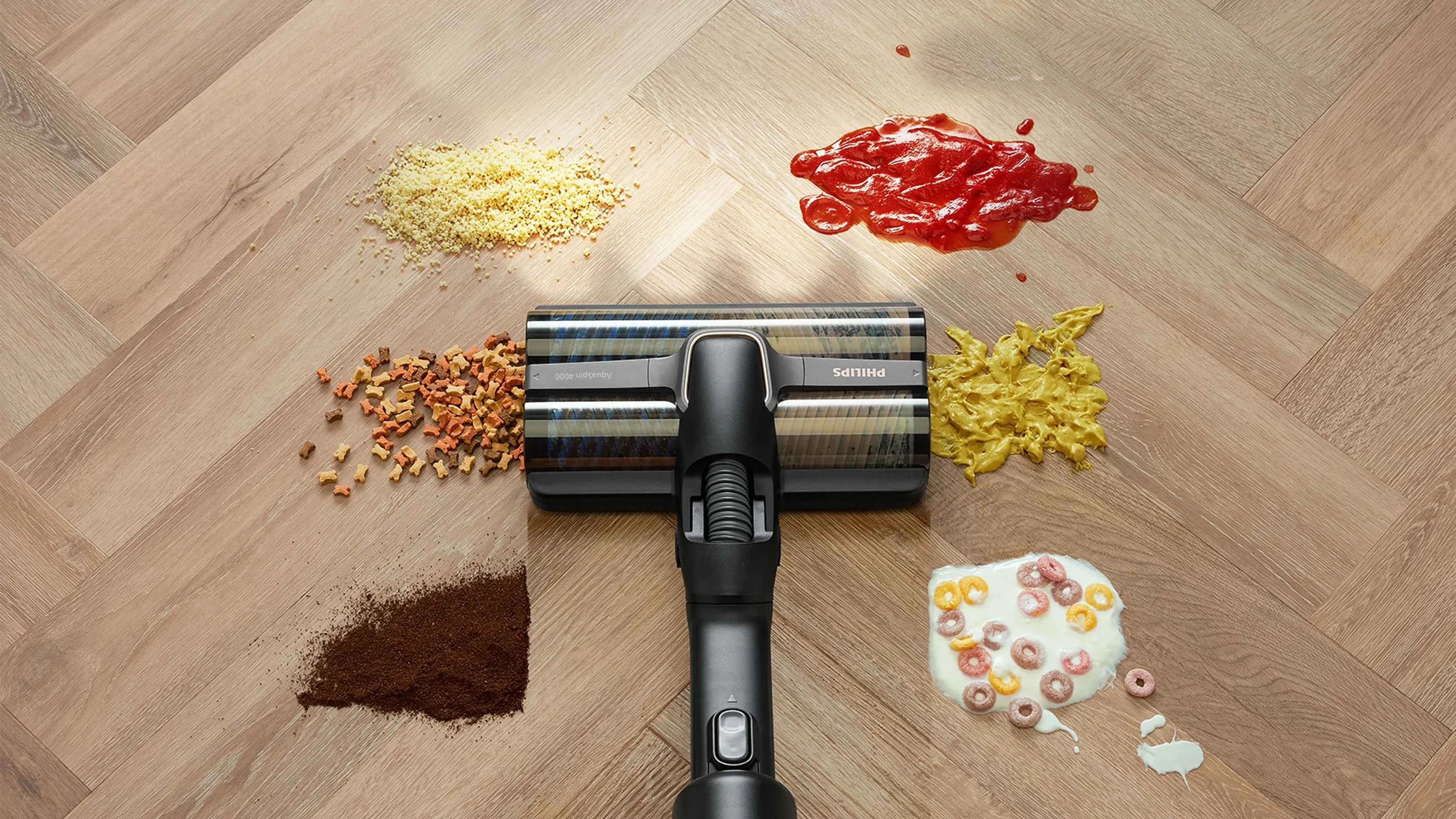 AquaSpin nozzle to vacuum and wash your floor in one go