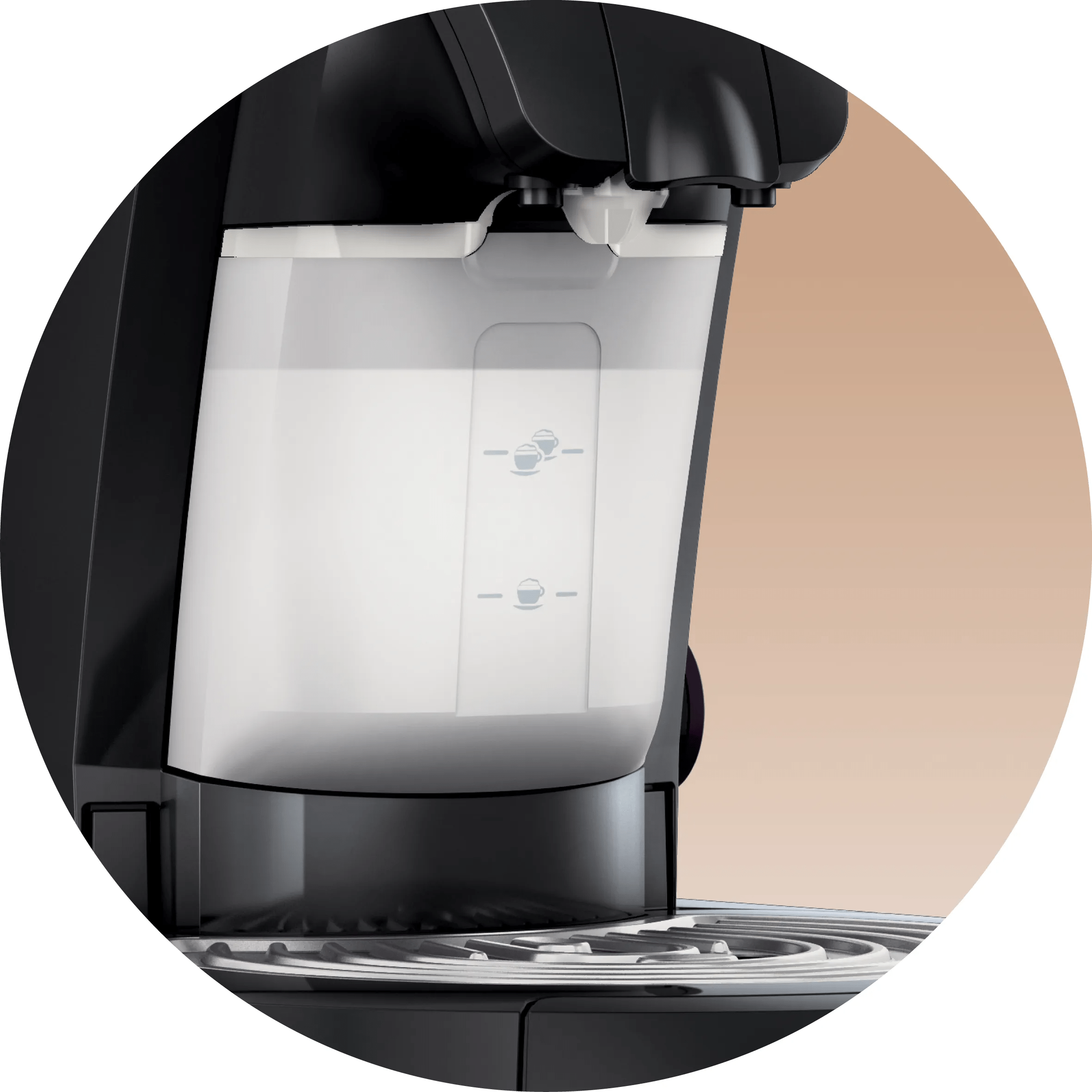 Espumador de leche integrado