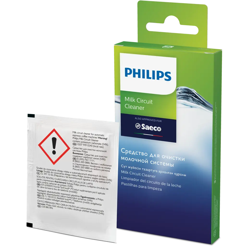 Zakjes schoonmaakpoeder voor het melkdoorloopsysteem