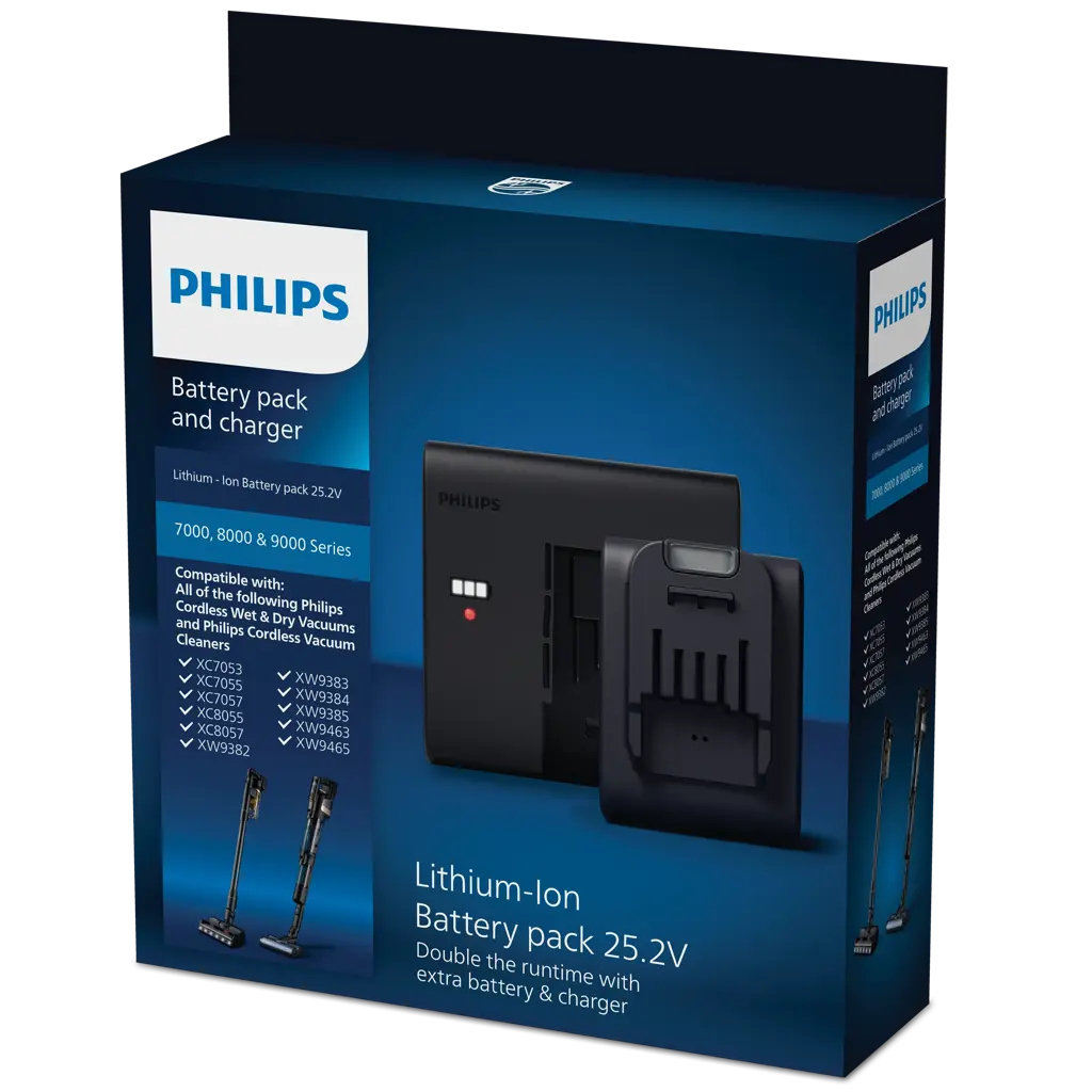 Tillbehör till sladdlös dammsugare Batteripack och laddare