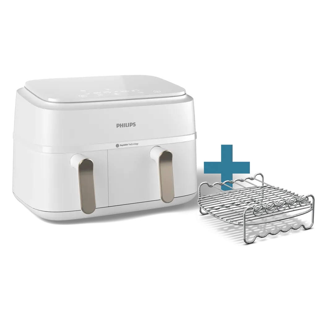 Airfryer Serie 3000 da 9.0L con doppio cestello + accessorio Friggitrice ad aria