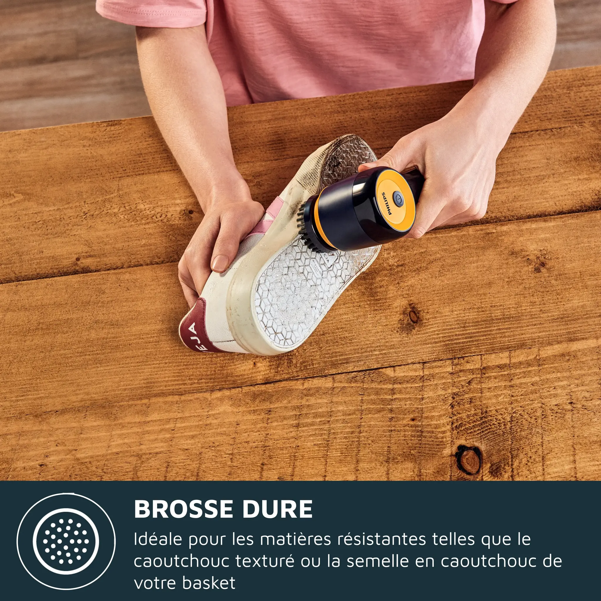 Bundle Philips Sneaker Cleaner - Nettoyeur de Baskets - Kit de Nettoyage Chaussure, 3 Brosses Incluses + Philips