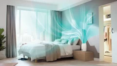 Gleichmäßig verteilte feuchte Luft