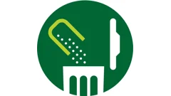 Integrert fruktkjøttbeholder