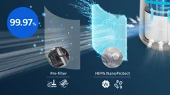 Filtre De Remplacement Philips NanoProtect HEPA FY0611/30 Pour Purificateur AC0650 AC0651 - Durée 12 Mois