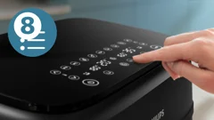 Écran tactile avec 8&nbsp;préréglages