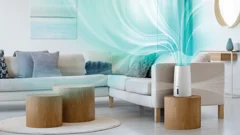 Air humidifié réparti uniformément