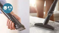 Geïntegreerde borstel en meubelmondstuk