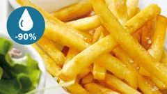 Up to 90% less fat