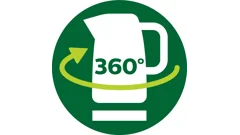 Cordless + 360° pirouette base