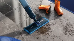 Geniet van twee keer sneller dweilen vs oude dweil