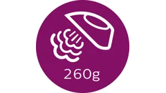 Steam boost up to 260 g