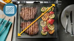 Large grill surface
