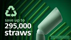 Tillverkad av återvunnen plast