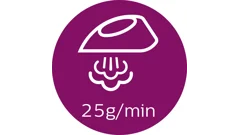 Dauerdampf bis zu 25 g/min