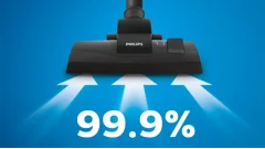 99,9&nbsp;% Staubaufnahme