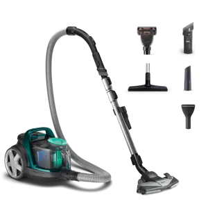 MisterVac Set Filtri Compatibili Con Philips PowerPro Compact FC9325/09 - Hepa + Schiuma + Scarico - 2