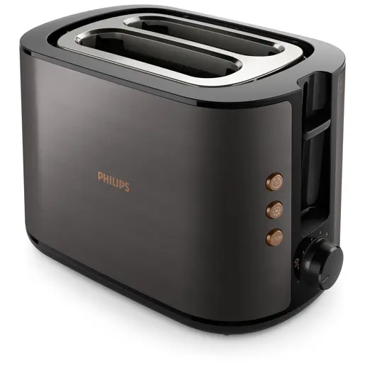 Philips Kolekcja Viva Toster — z dwiema szerokimi szczelinami, metalowy HD2650/30