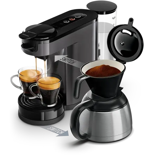 Philips Switch Kaffemaskin för kapslar och bryggkaffe HD6591/20R1