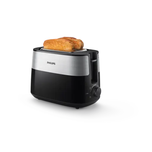 Philips Daily Collection Tostadora: 2 rebanadas, ranura ancha, metal HD2516/90