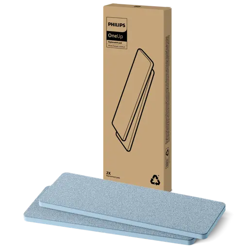 Philips OneUp moppdynor för trä/parkett 2-p Utbytbar moppdyna XV1884/20