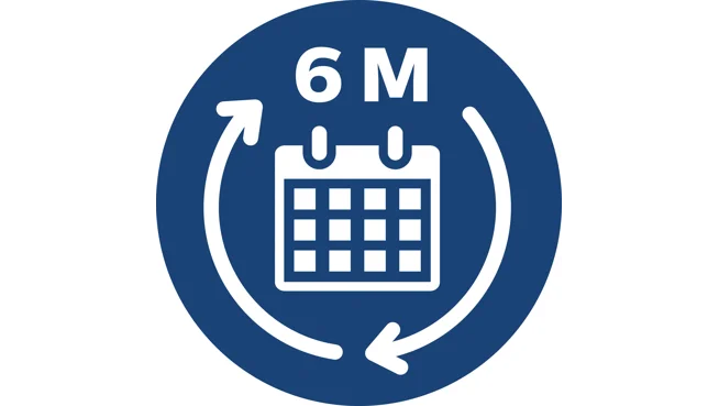 Byt var sjätte månad