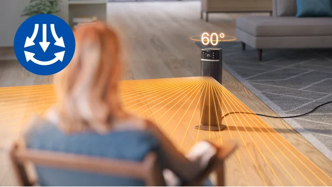 Máxima cobertura con 60° de oscilación