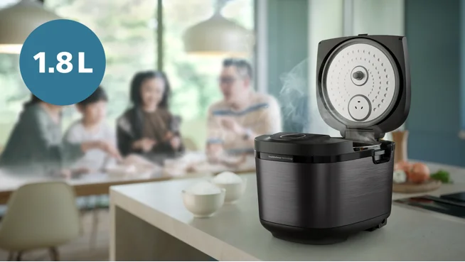 1.8 L/10 Cups Rice Capacity
