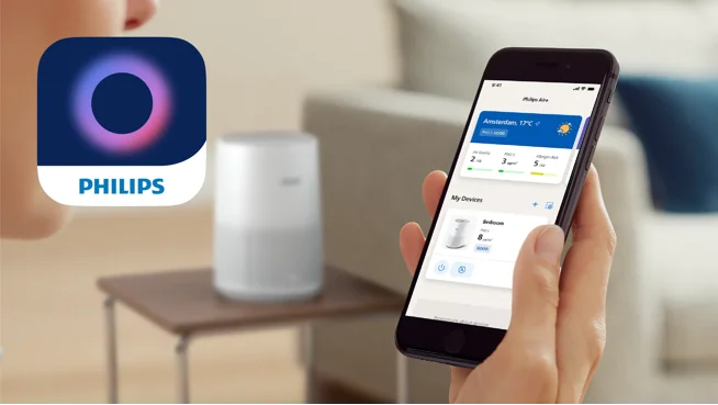 Connecté à l'application Philips Air+
