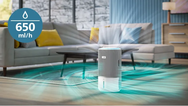 Rată de umidificare de 650 ml/h