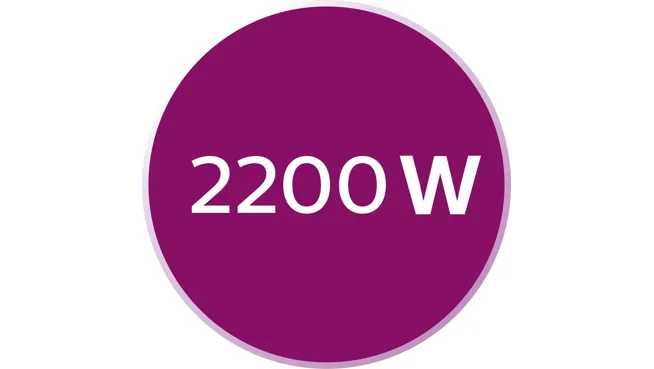 2200W pro rychlé zahřátí