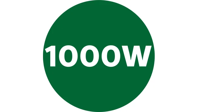 Uppvärmningseffekt på 1&nbsp;000&nbsp;W