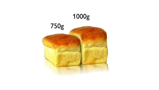 Piecze chleb w dwóch wielkościach