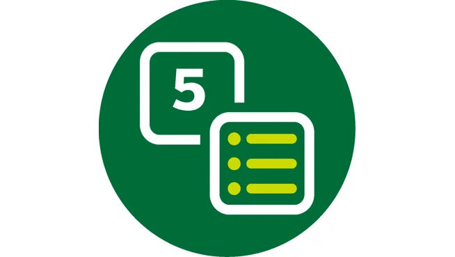 5 förinställda program