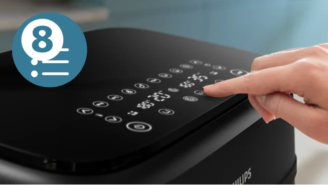 Écran tactile avec 8&nbsp;préréglages
