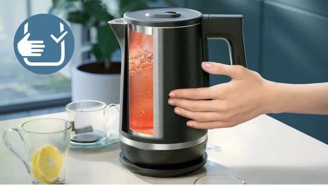 Double walled for a safe-to-touch surface