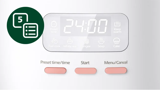 5 Auto Cooking Menus