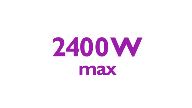 2&nbsp;400&nbsp;W för snabb uppvärmning