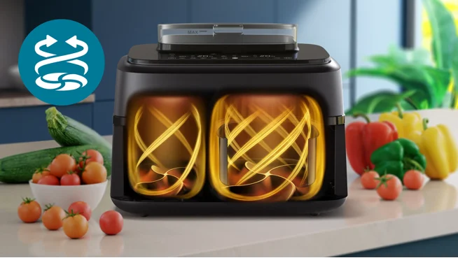 Airfry-Funktion mit RapidAir Plus für extra zarte und knusprige Ergebnisse