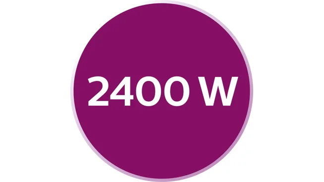 2&nbsp;400&nbsp;W för snabb uppvärmning