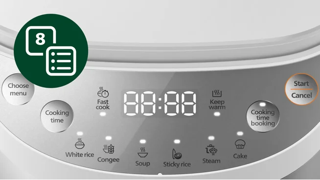 8 Auto Cooking Menu