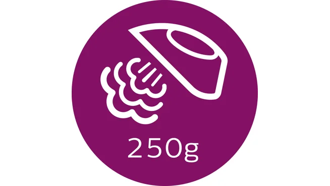 Steam boost up to 250 g
