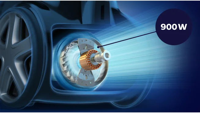 Meget effektiv motor på 900 W