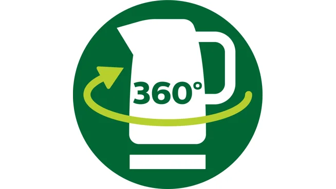 Snoerloos + draaivoet van 360°