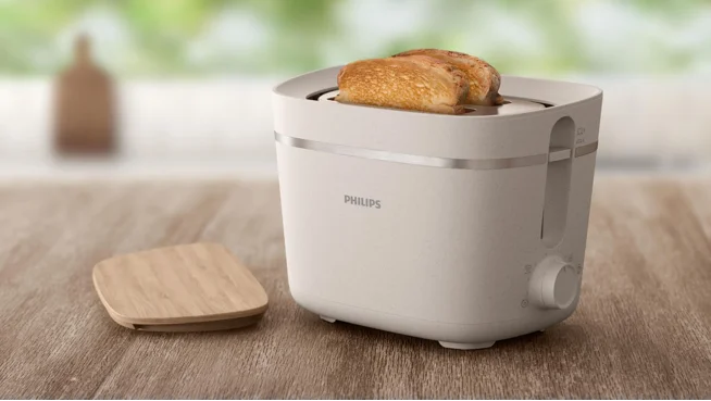 Kompakter 830-W-Toaster mit 2&nbsp;Toastkammern