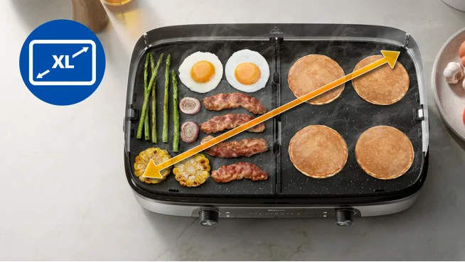 Large grilling surface
