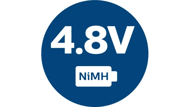 Powerful 4.8&nbsp;V NiMH batteries