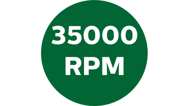Op til 35.000 omdr./min.