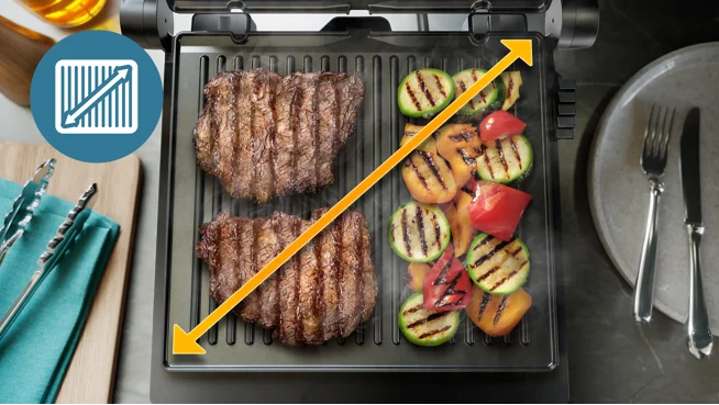 Large grill surface