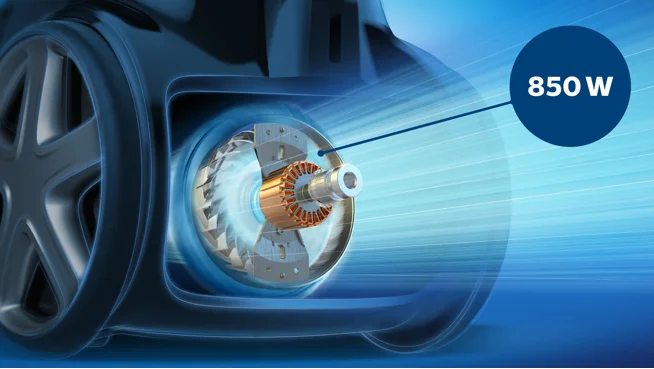 Meget effektiv motor på 850 W